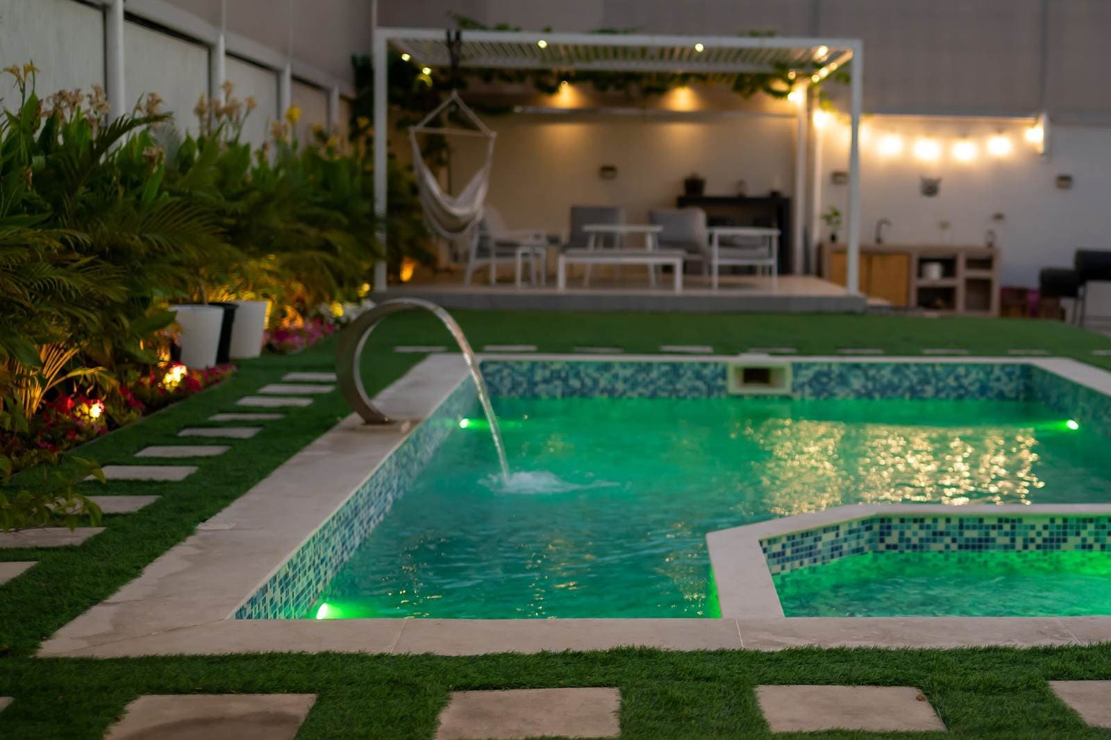 Villa at night